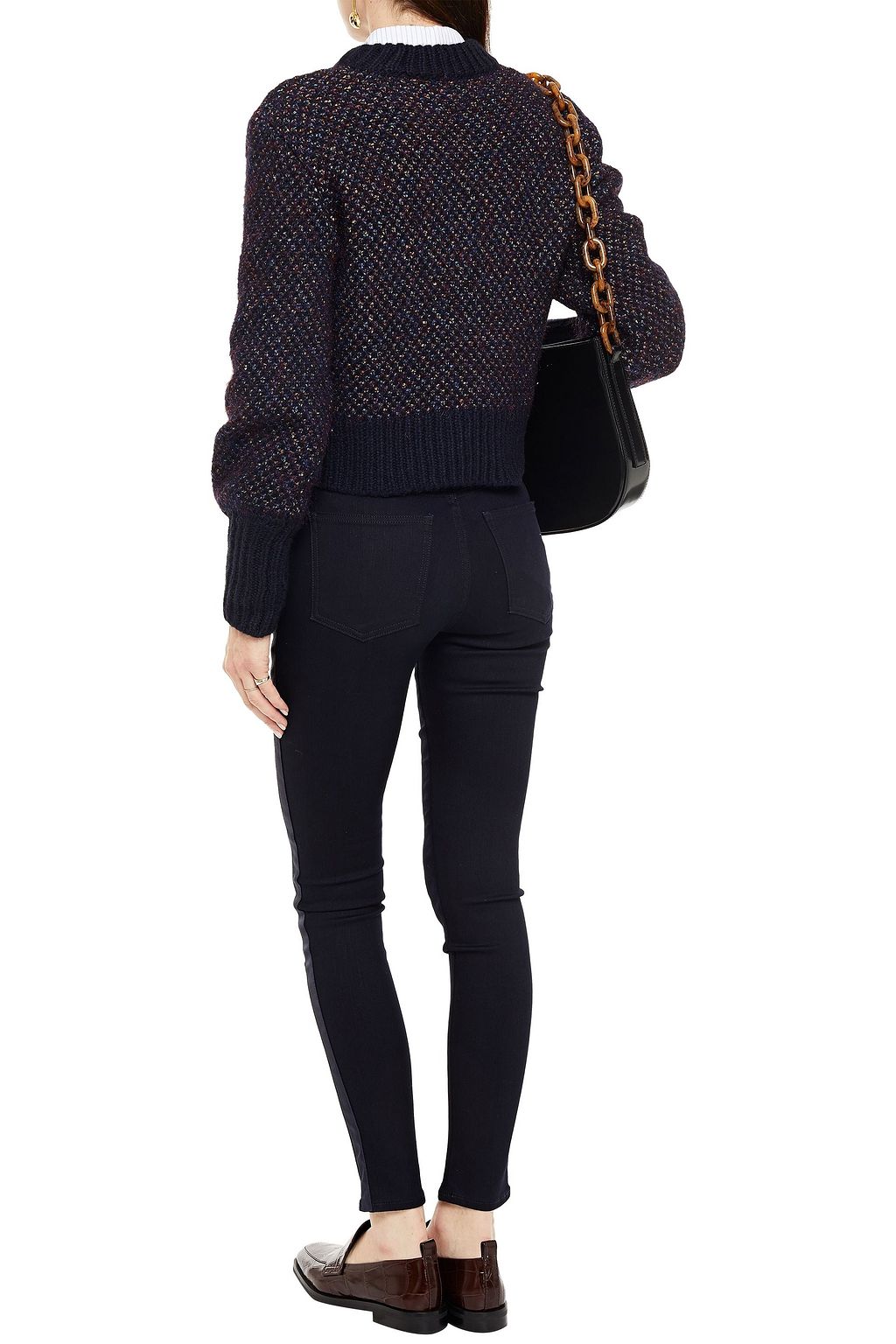 VERONICA BEARD Kate Tux striped high-rise skinny jeans