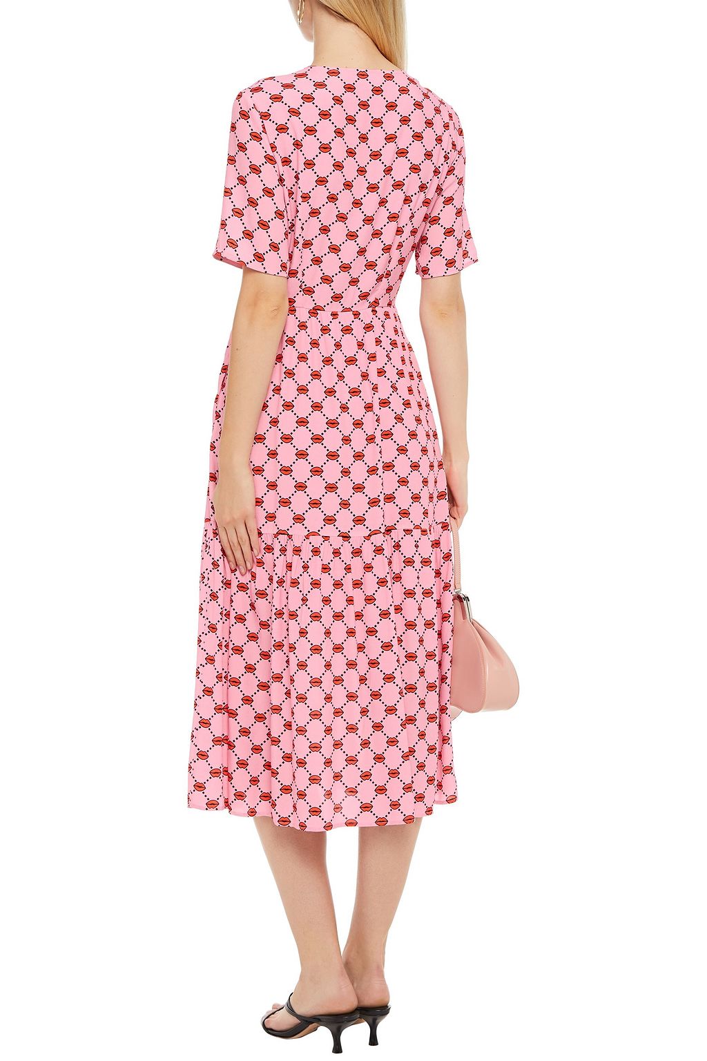 MARKUS LUPFER Carter gathered printed crepe midi dress