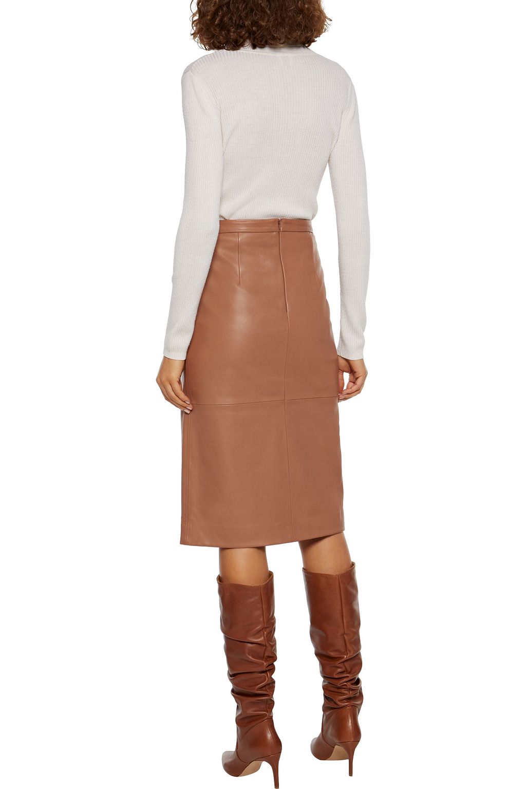 IRIS & INK Emelia leather pencil skirt