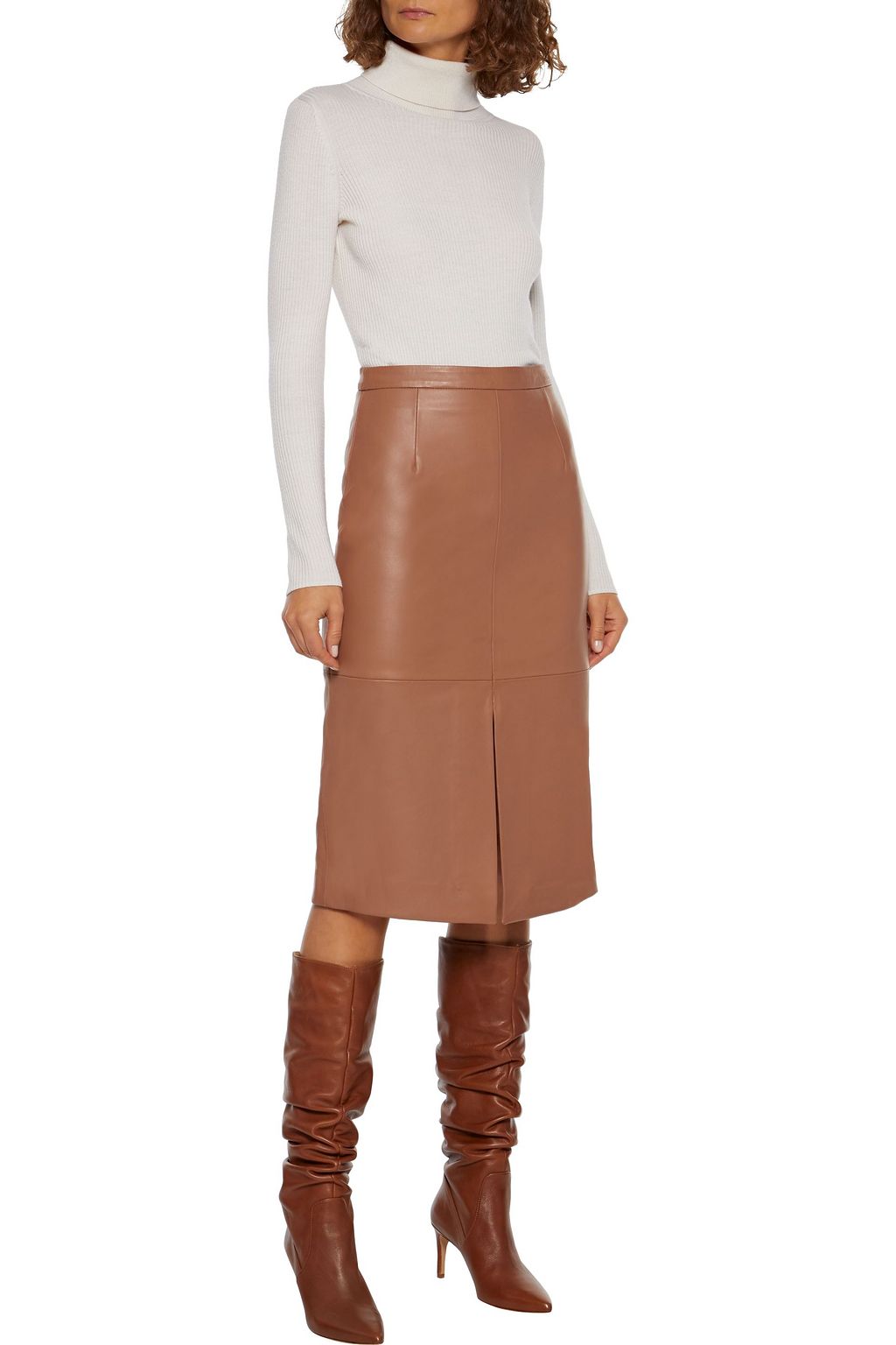 IRIS & INK Emelia leather pencil skirt