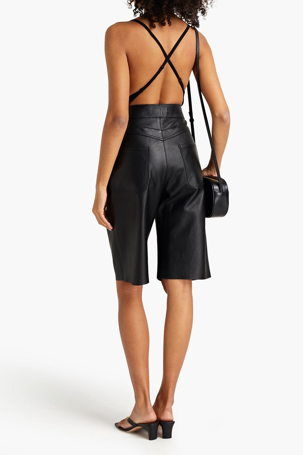 DAVID KOMA Cutout cotton-jersey bodysuit