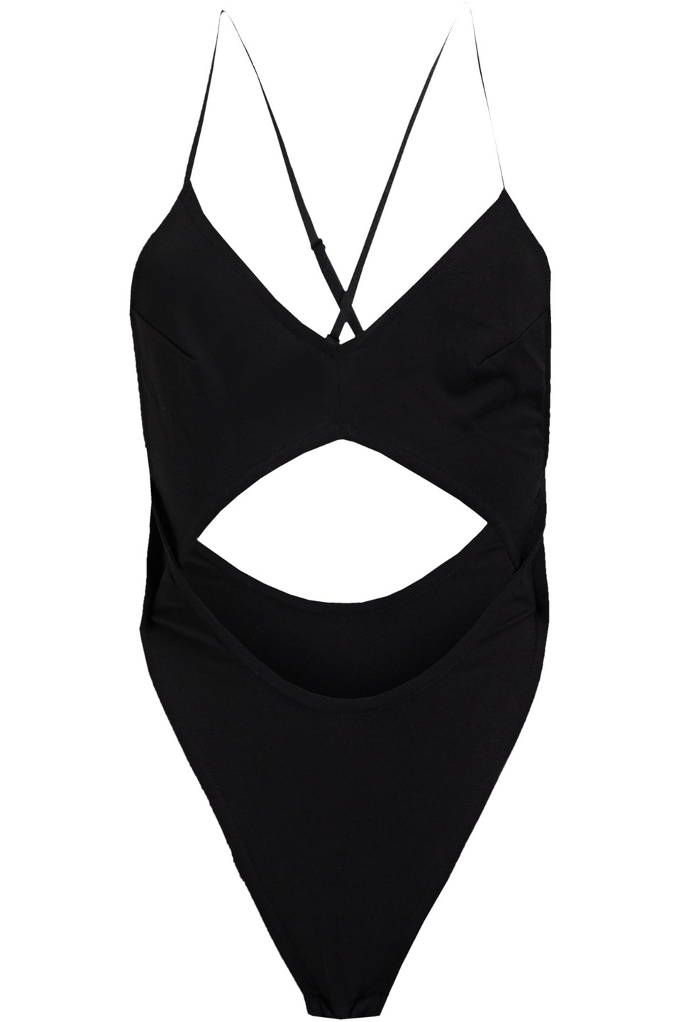 Cutout cotton-jersey bodysuit