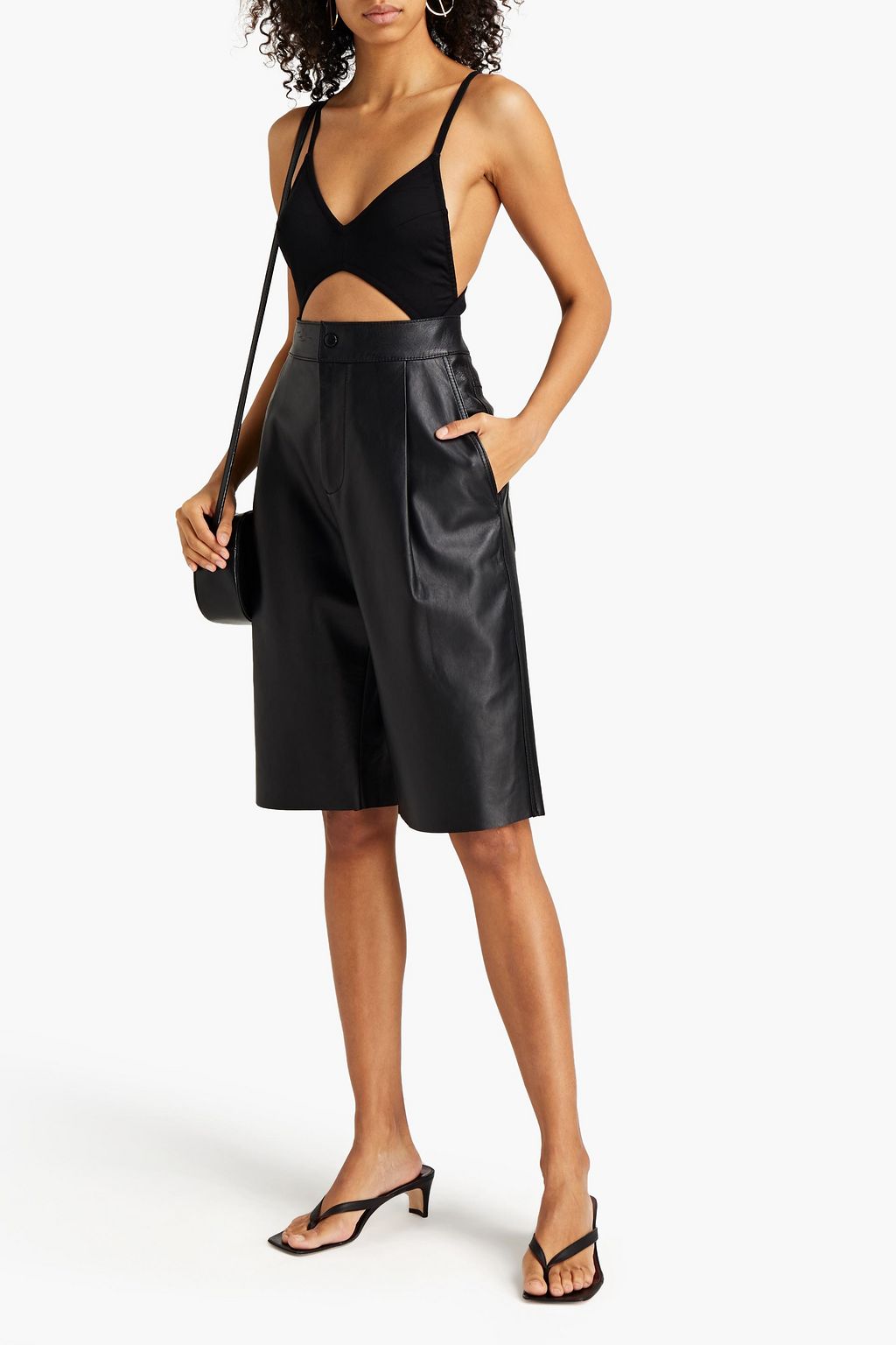 DAVID KOMA Cutout cotton-jersey bodysuit
