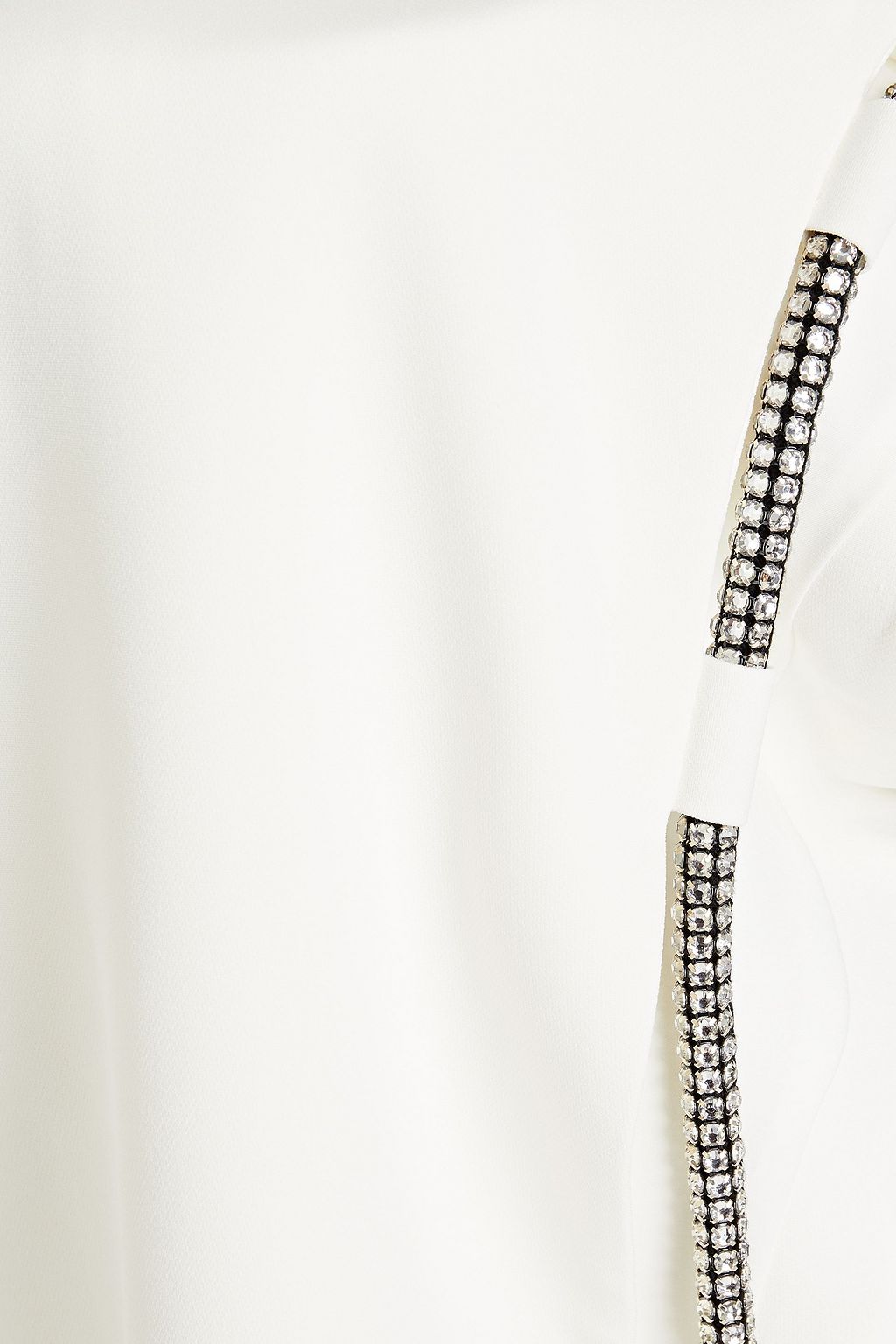 DAVID KOMA Crystal-embellished stretch-crepe midi skirt