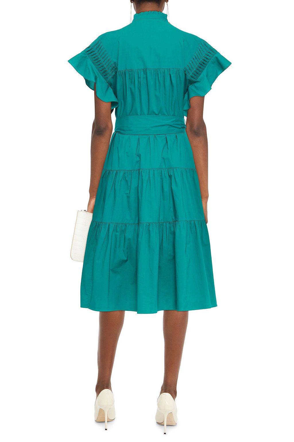 DIANE VON FURSTENBERG Ebba ruffled cotton-poplin shirt dress
