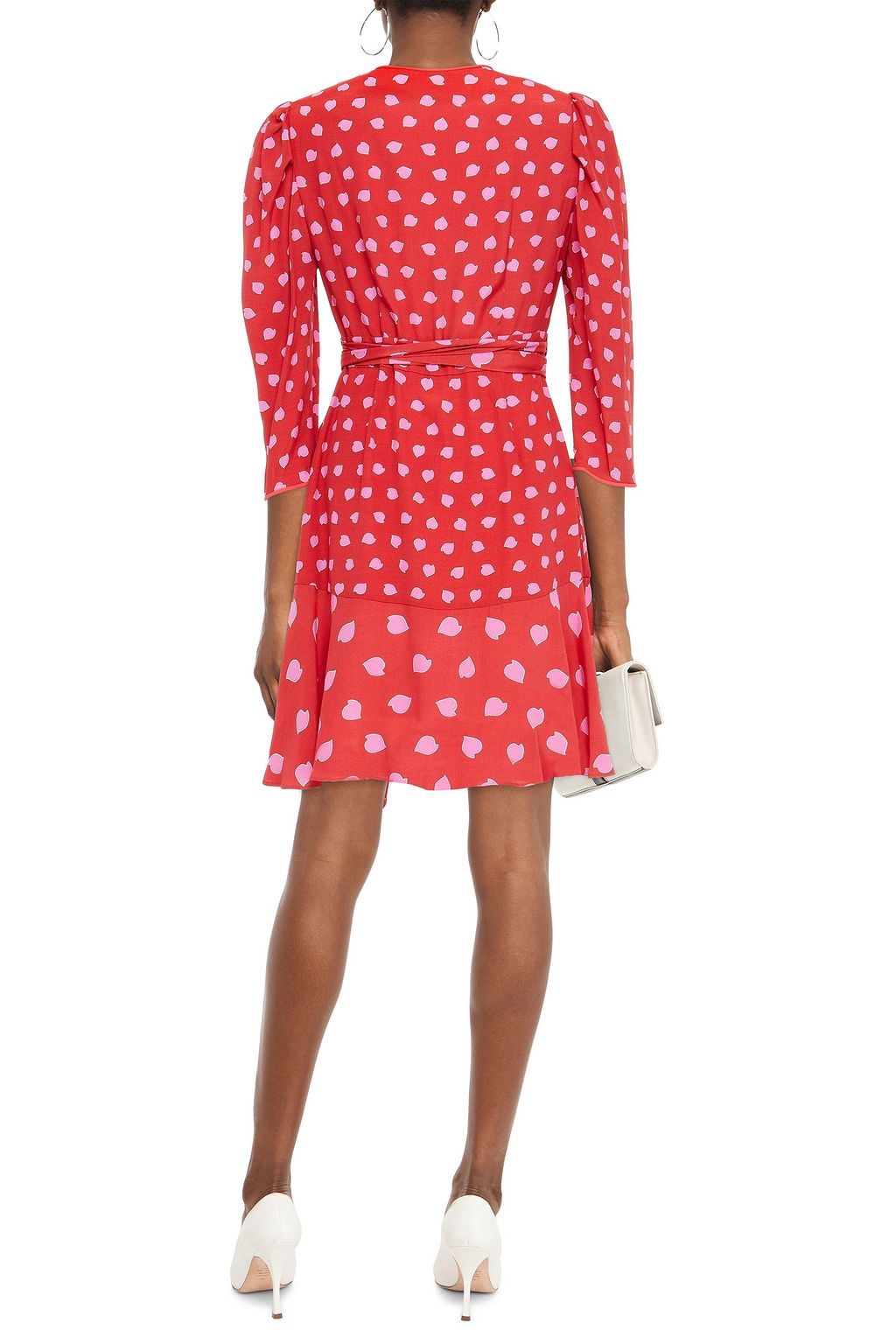 DIANE VON FURSTENBERG Charlene gathered printed crepe wrap dress