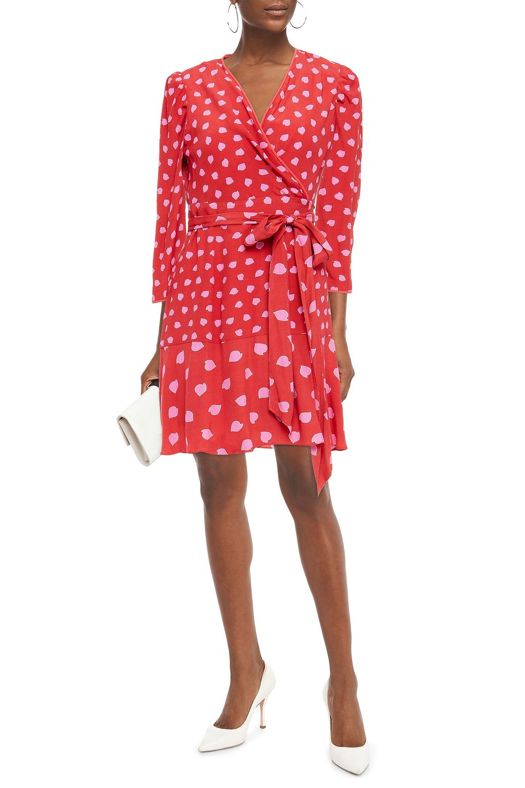 DIANE VON FURSTENBERG Charlene gathered printed crepe wrap dress