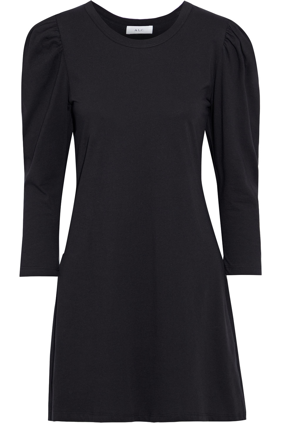 A.l.c. Woman Candice Gathered Cotton-jersey Mini Dress Black Size S