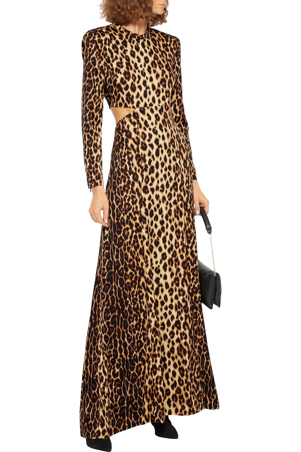 A.L.C. Gabriela cutout leopard-print stretch-silk maxi dress