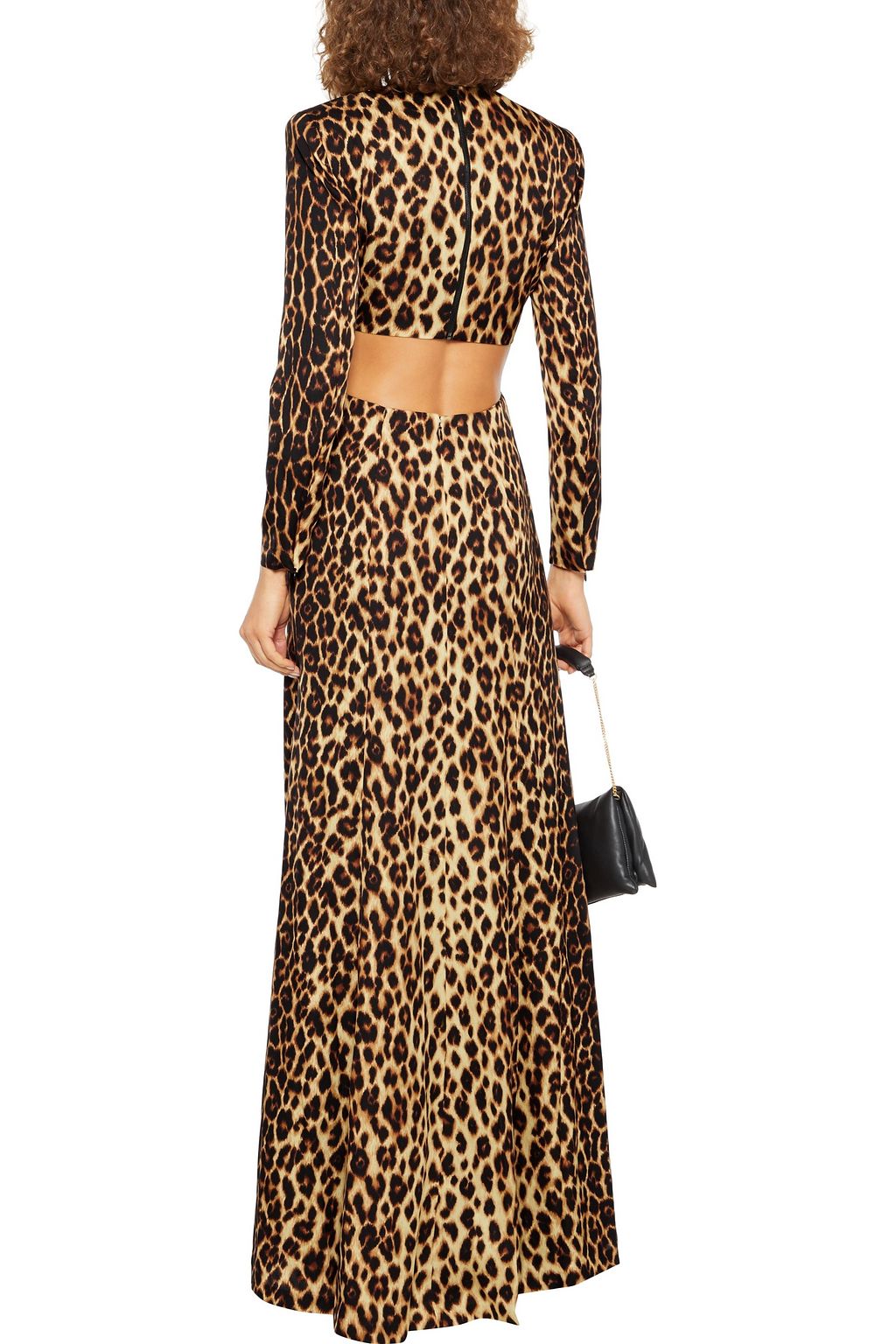 A.L.C. Gabriela cutout leopard-print stretch-silk maxi dress