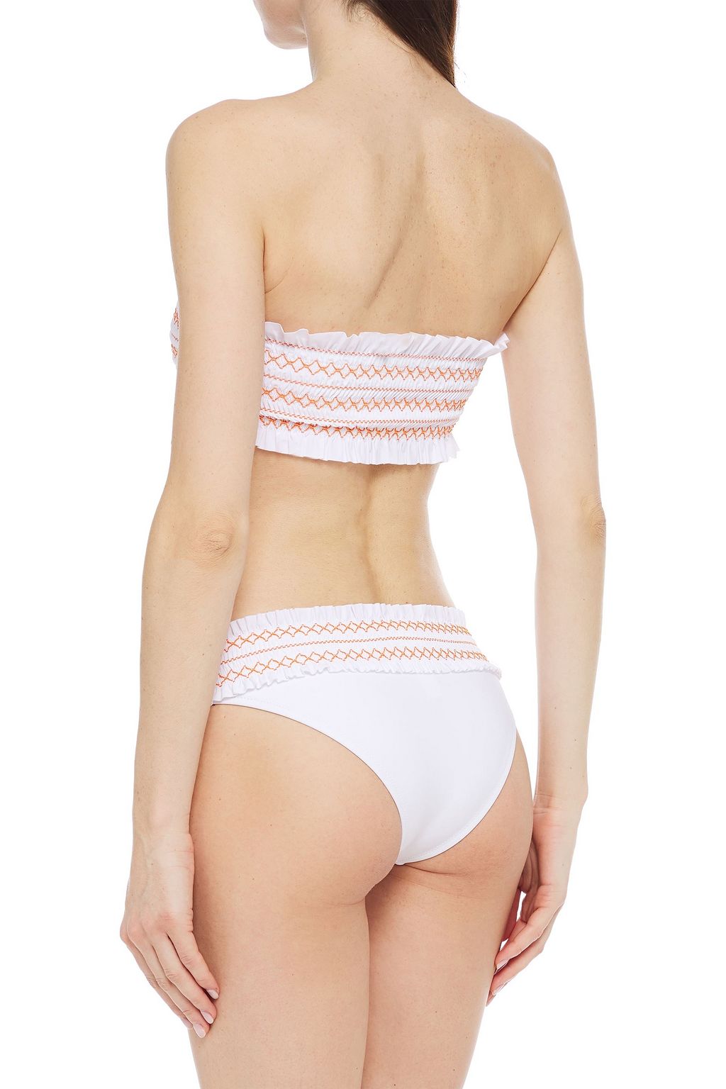 TORY BURCH Smocked low-rise bikini briefs