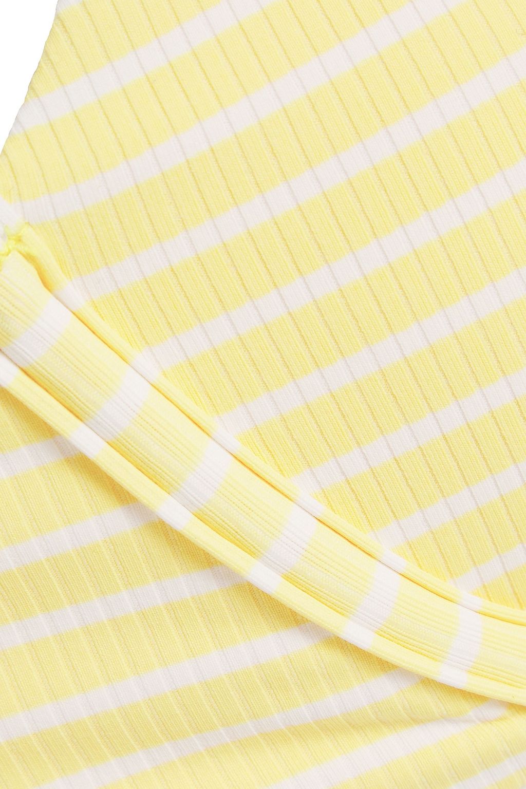ONIA Anna striped ribbed bikini top