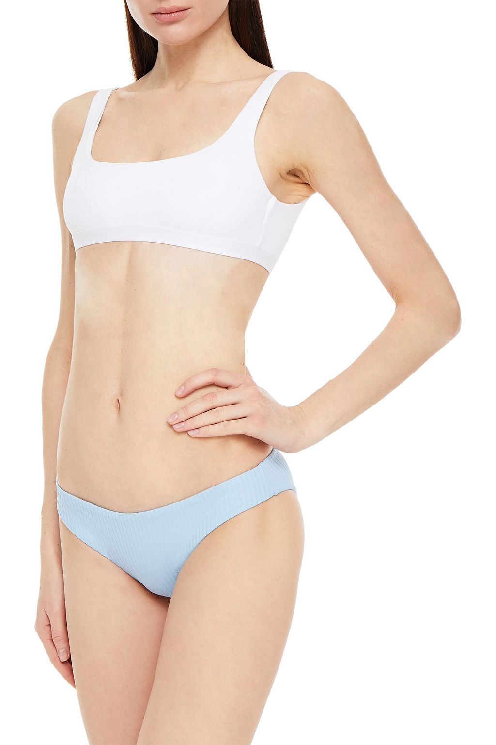 ONIA Lily ribbed low-rise bikini briefs