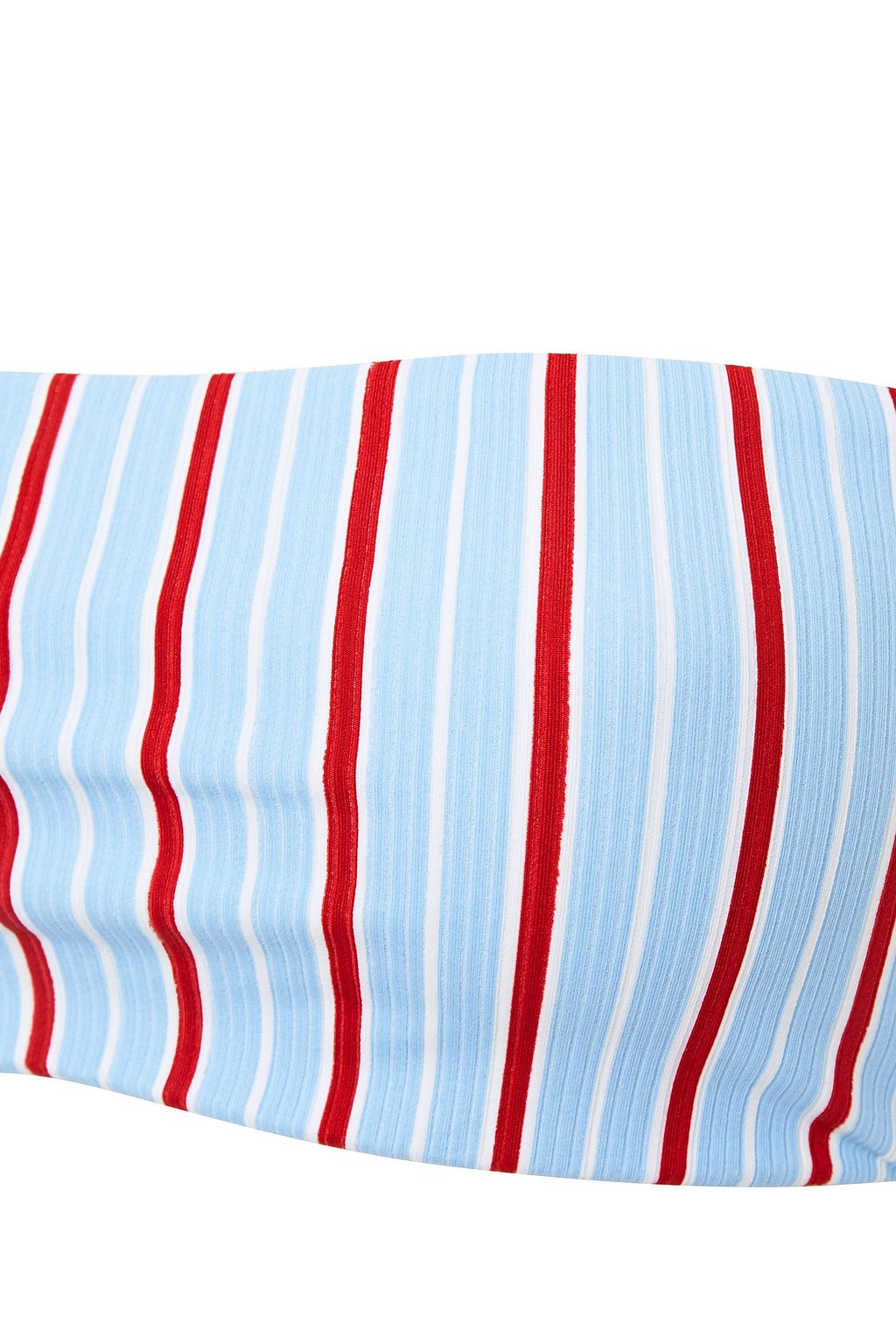 ONIA Maja ribbed striped bandeau bikini top