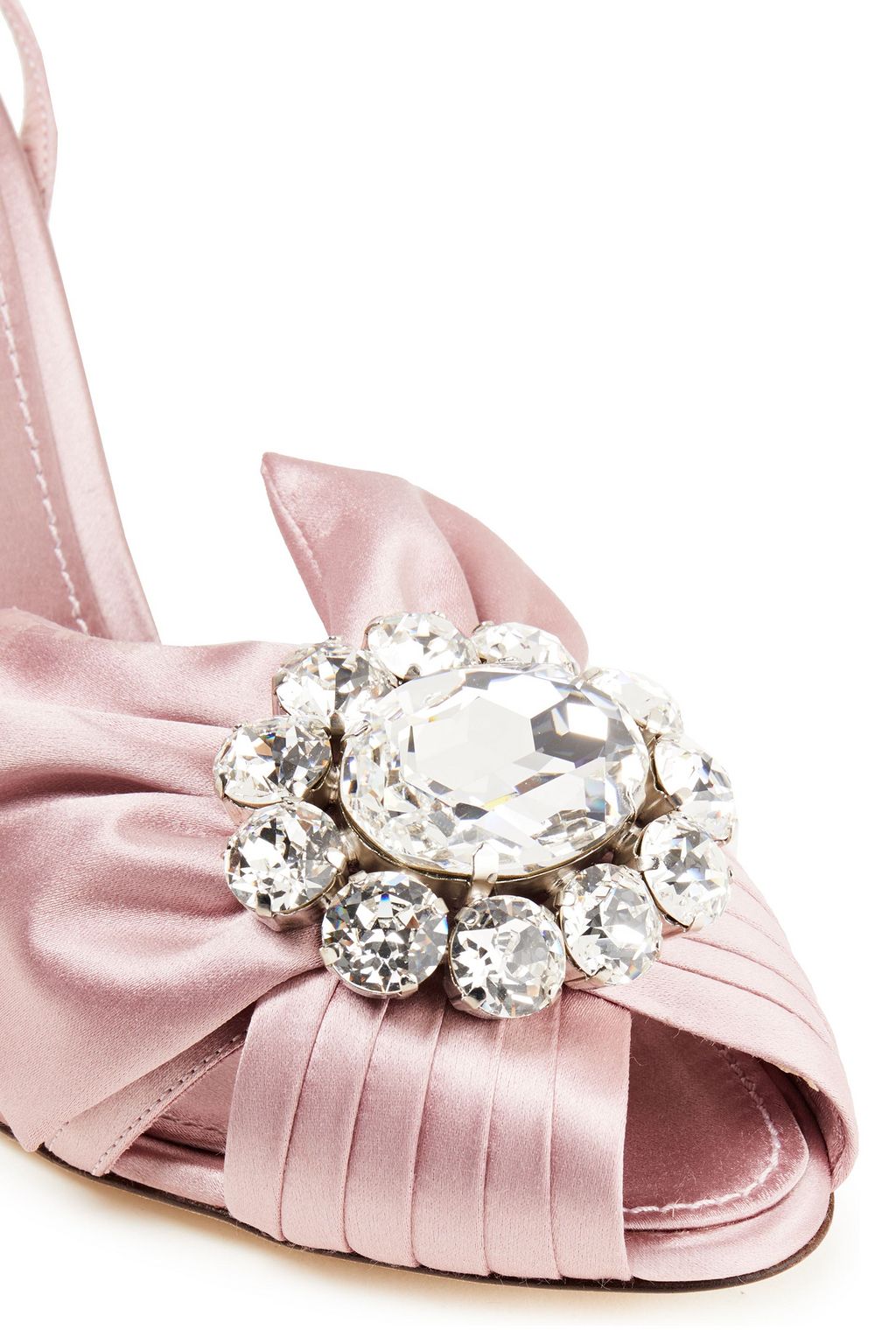 DOLCE&GABBANA Bette 110 crystal-embellished satin sandals