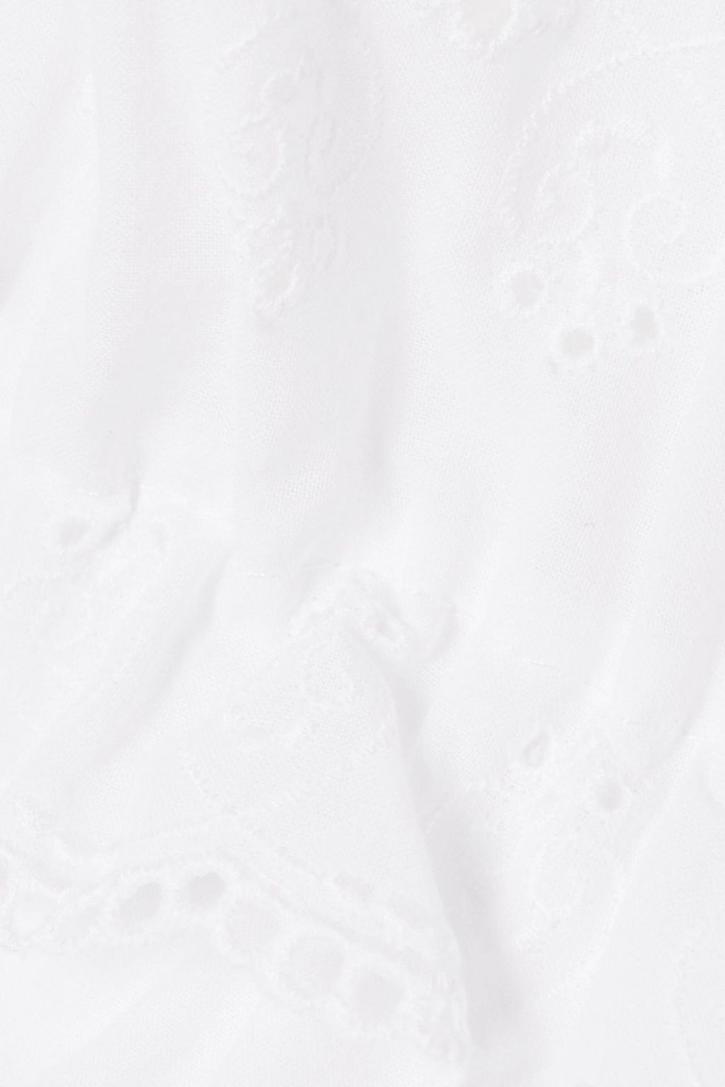 MAISON CLÉO Ruffled broderie anglaise cotton top
