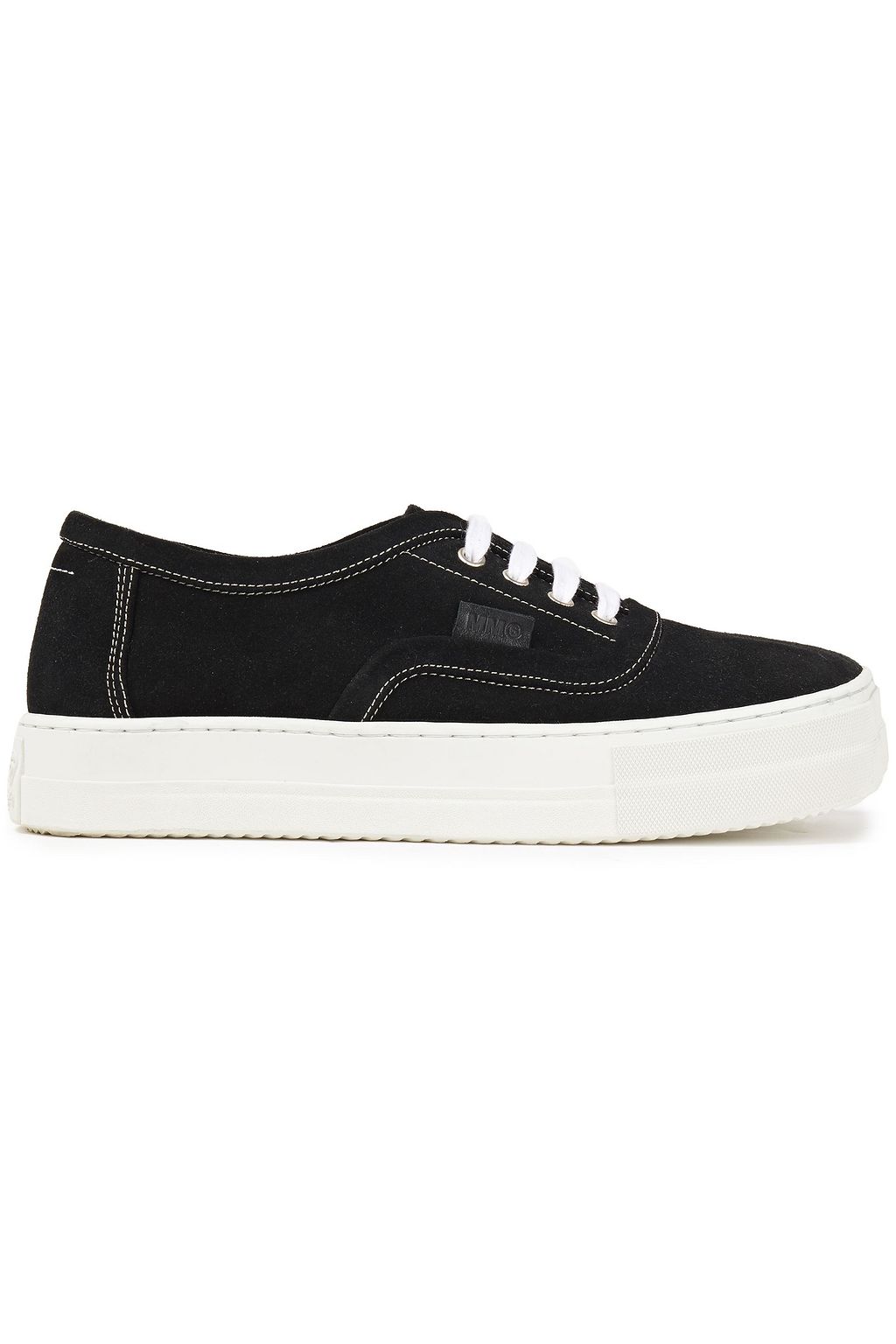 black suede platform sneakers
