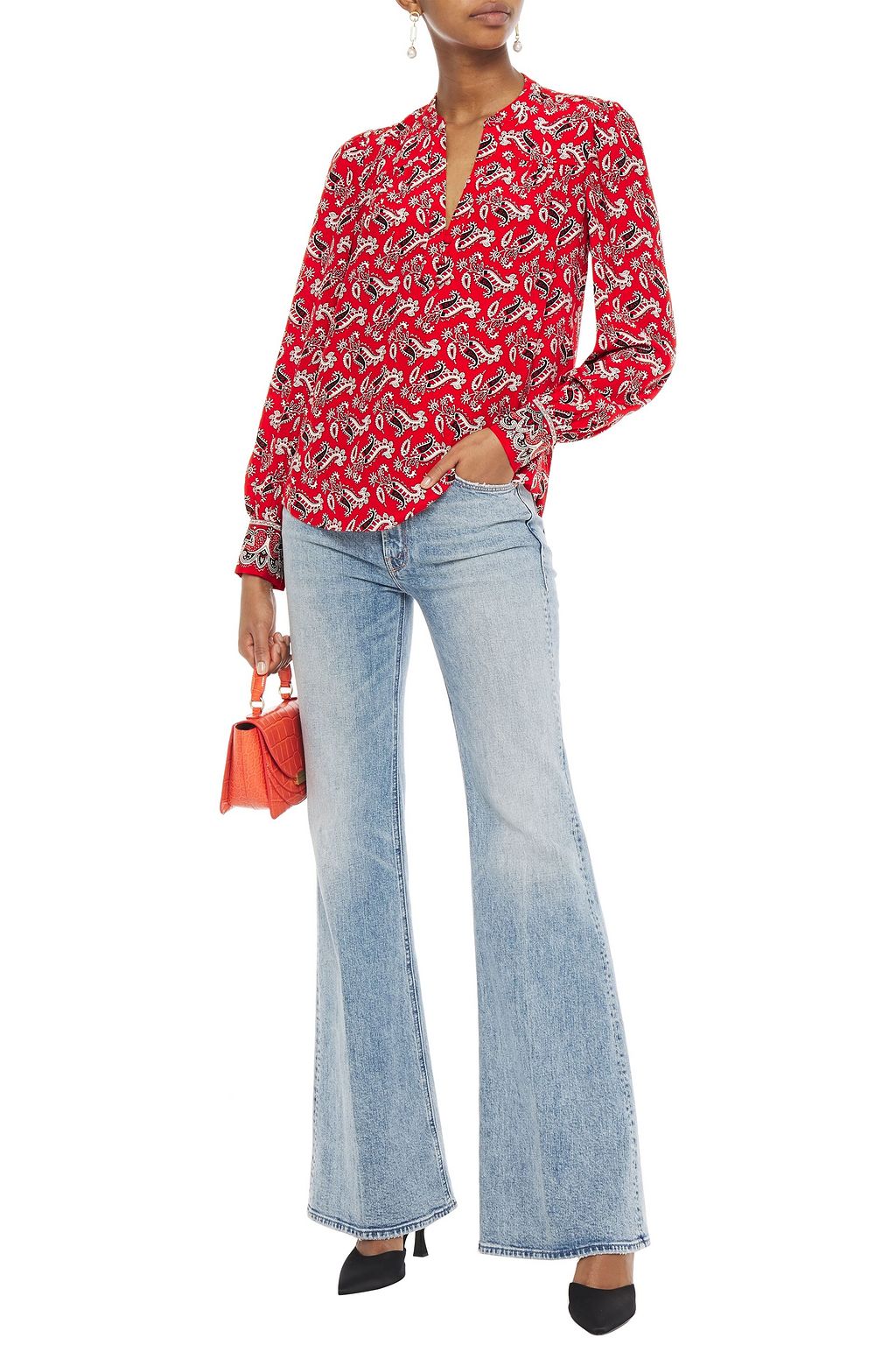 VERONICA BEARD Abbie paisley-print silk-crepe blouse