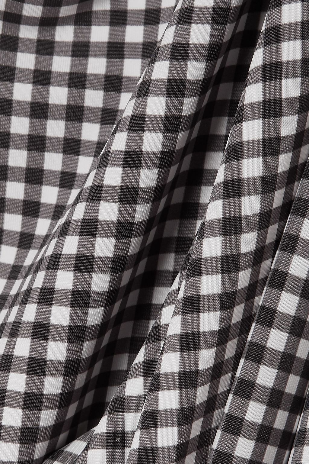 BERNADETTE Monica gingham stretch-jersey top