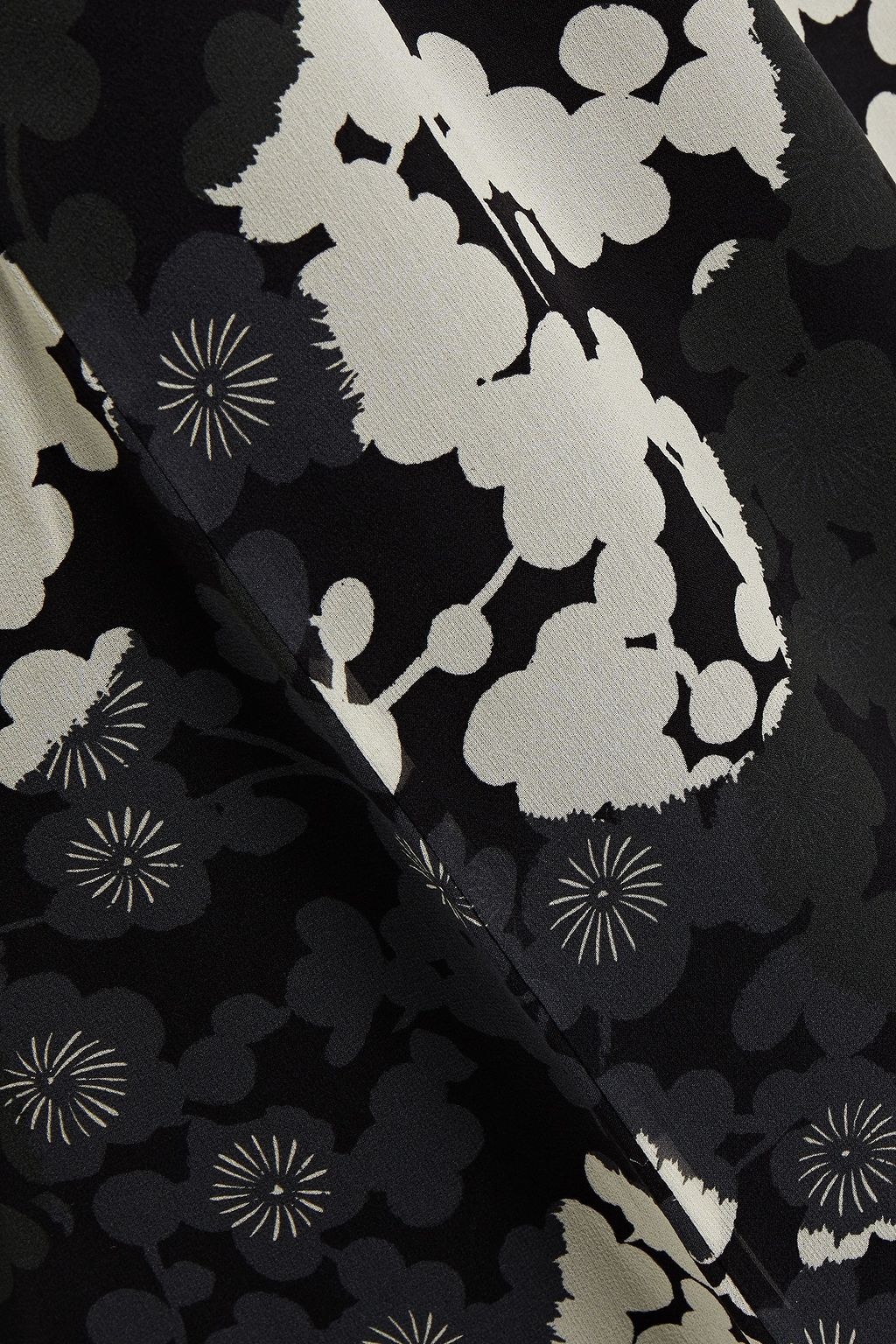 MCQ ALEXANDER MCQUEEN Lace-paneled floral-print silk-georgette midi dress