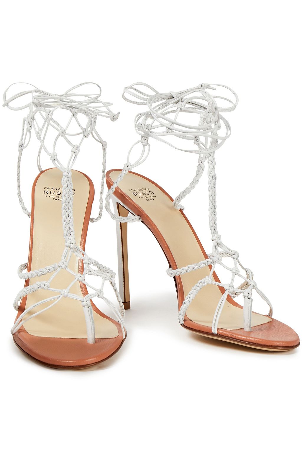 FRANCESCO RUSSO Braided leather sandals