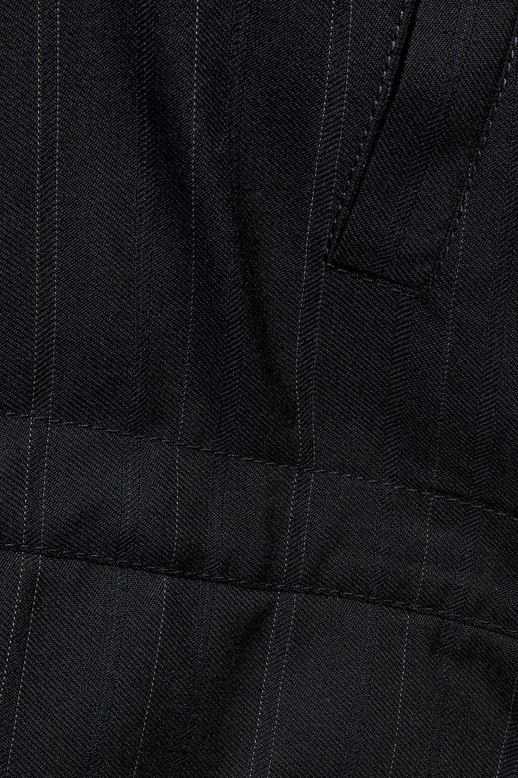STELLA MCCARTNEY Bruthen pinstriped wool-blend gabardine hooded parka