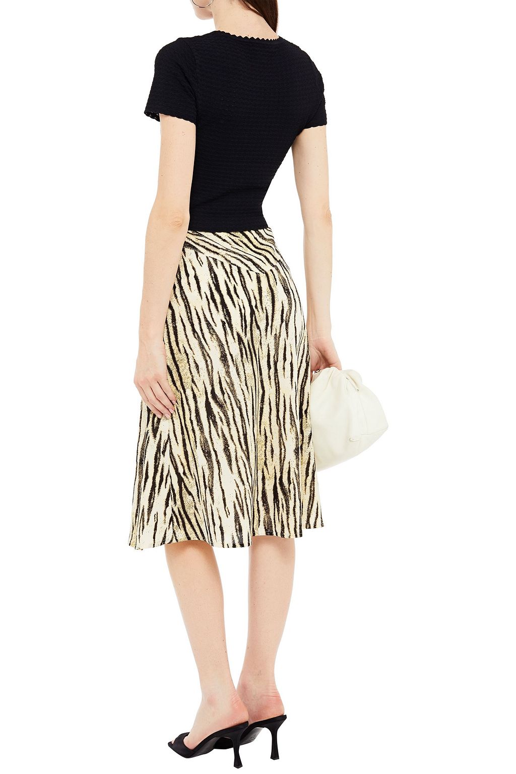 ALICE + OLIVIA Ciara cropped pointelle-knit top