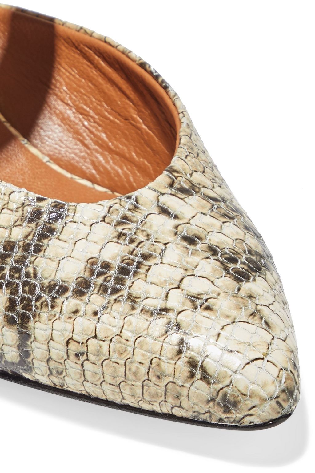 ATP ATELIER Vaie snake-effect leather mules