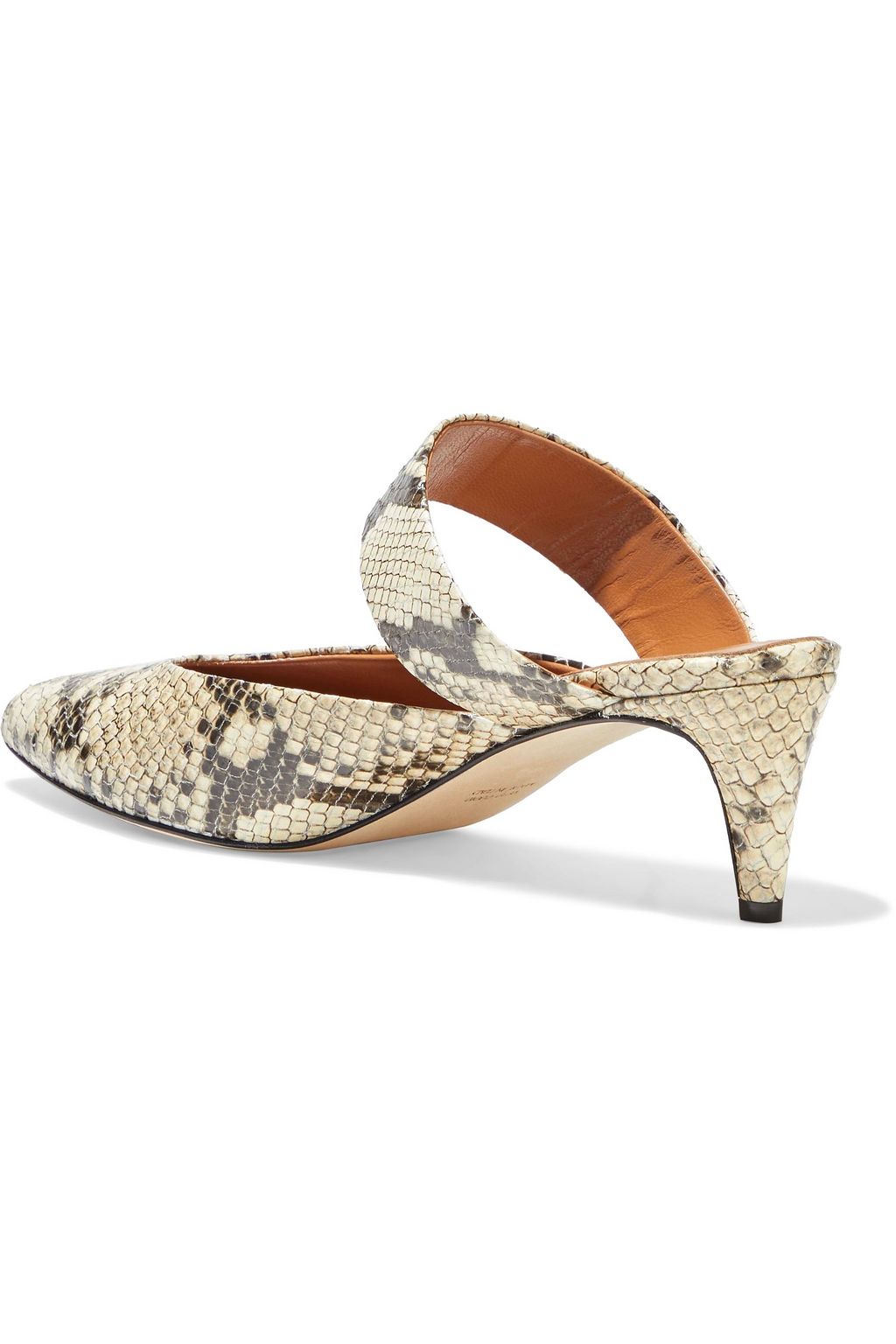 ATP ATELIER Vaie snake-effect leather mules