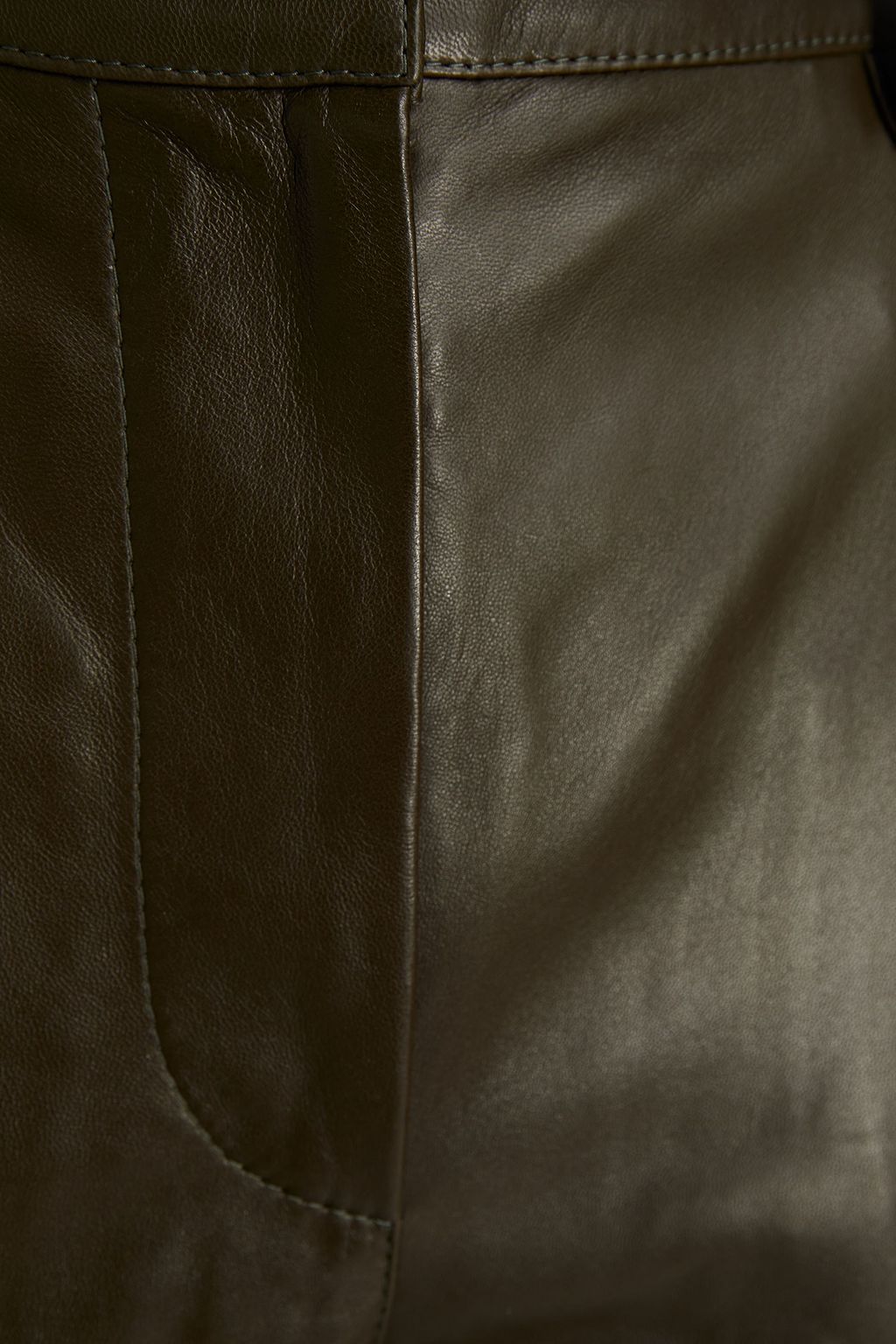 BRUNELLO CUCINELLI Leather tapered pants