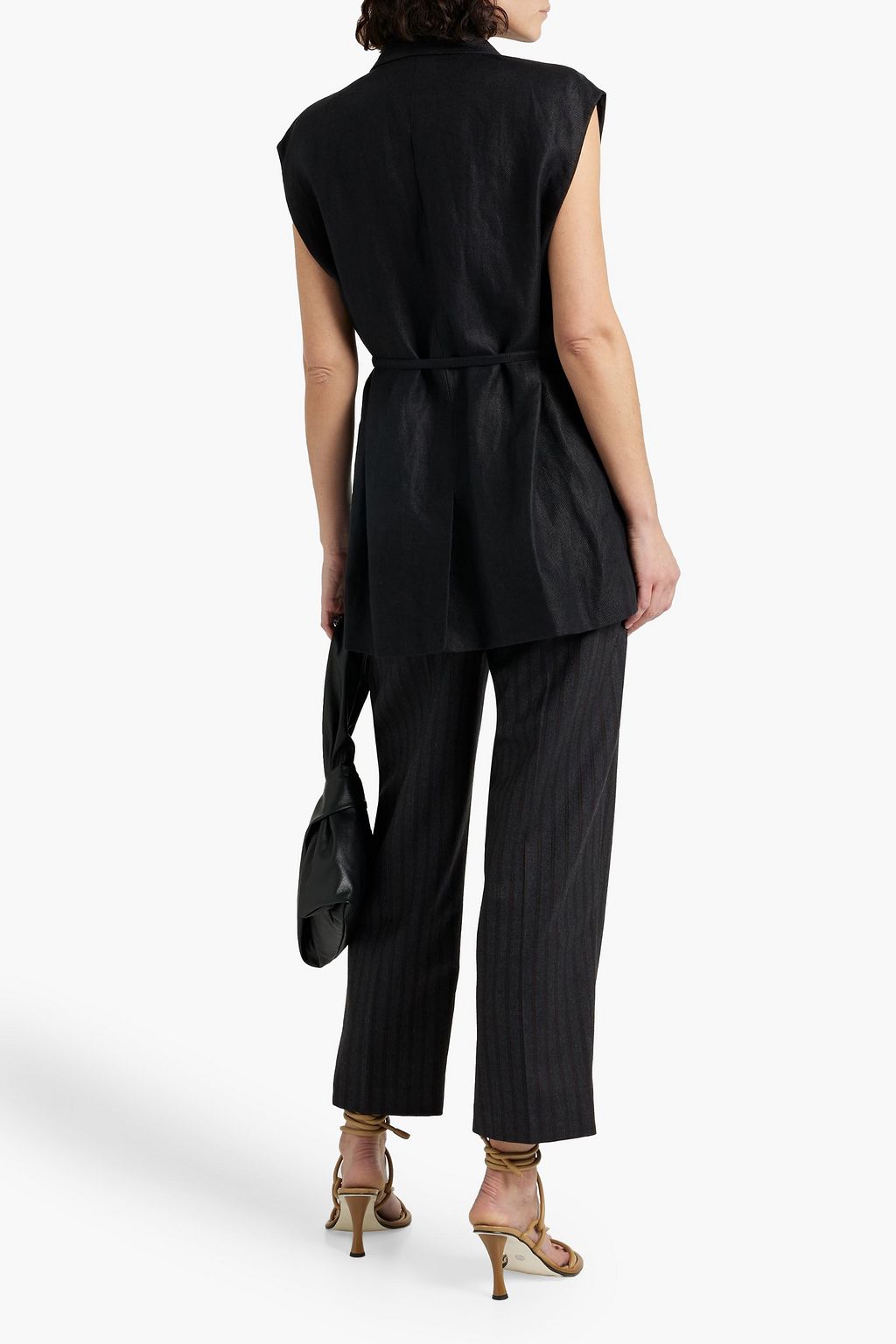 BRUNELLO CUCINELLI Double-breasted linen-twill vest