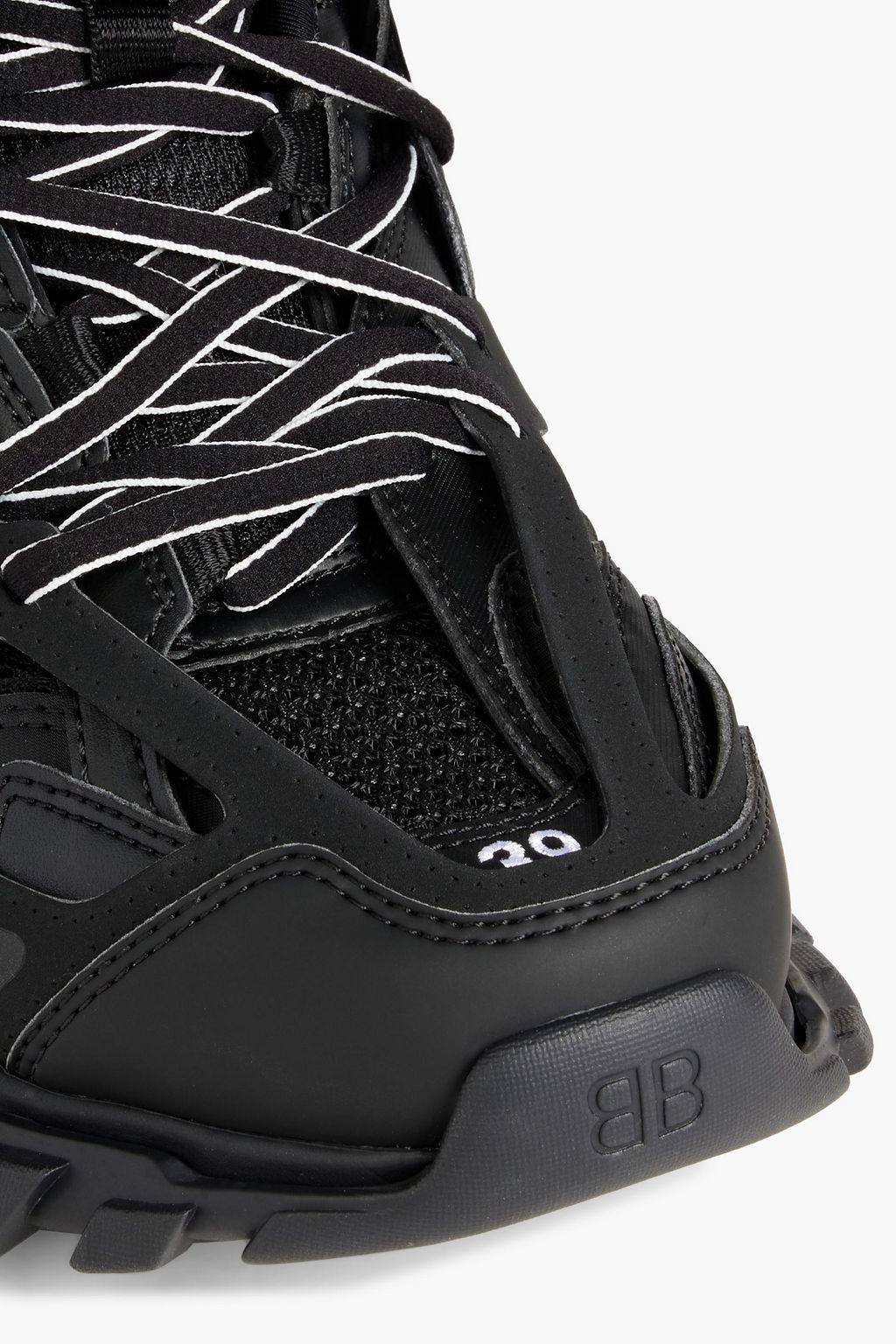 BALENCIAGA Track Hike mesh and rubber high-top sneakers