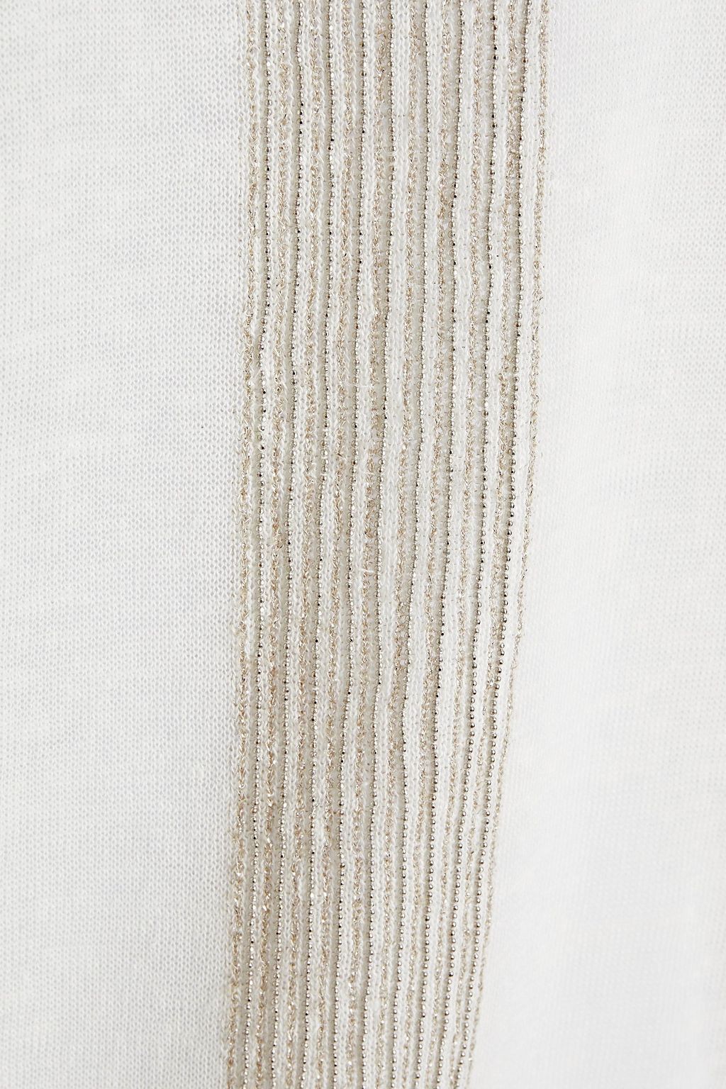 BRUNELLO CUCINELLI Bead-embellished linen-blend sweater