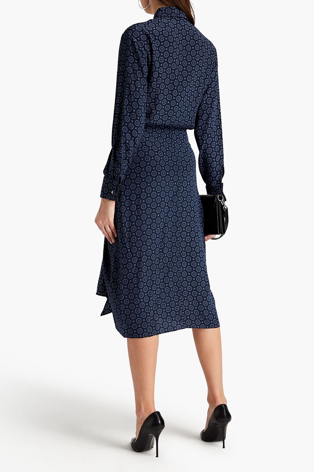 MICHAEL KORS COLLECTION Printed silk crepe de chine midi dress
