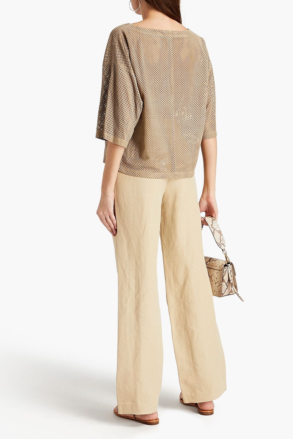 MICHAEL KORS COLLECTION Perforated suede top