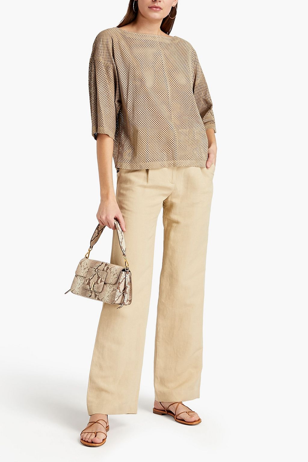 MICHAEL KORS COLLECTION Perforated suede top