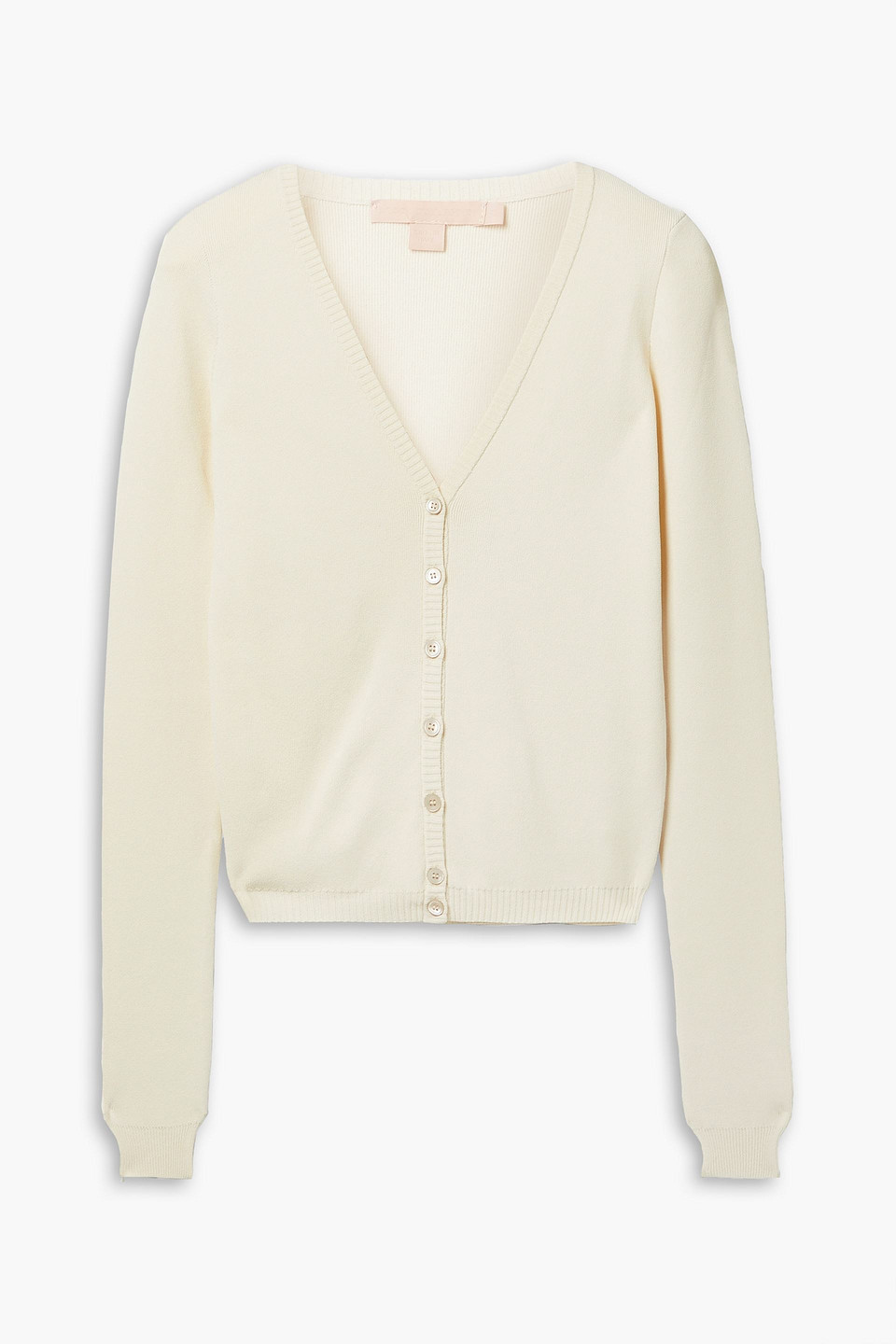 Brock Collection Stretch-knit Cardigan In Cream