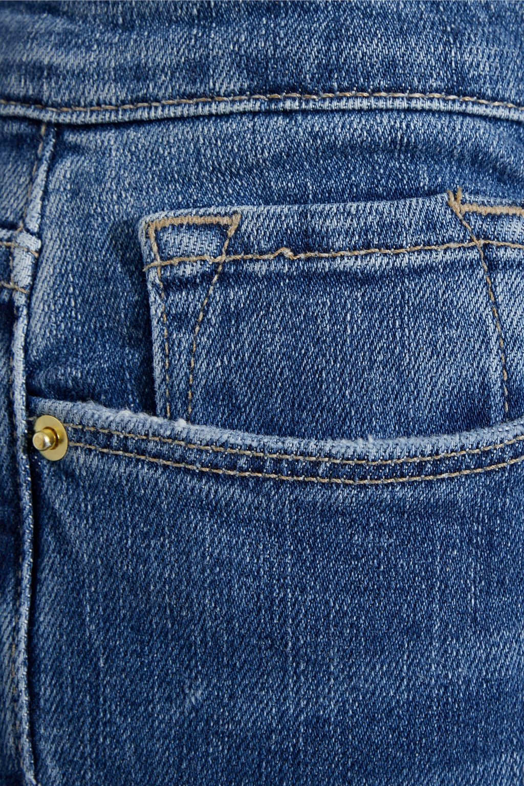 FRAME Ali frayed high-rise skinny jeans