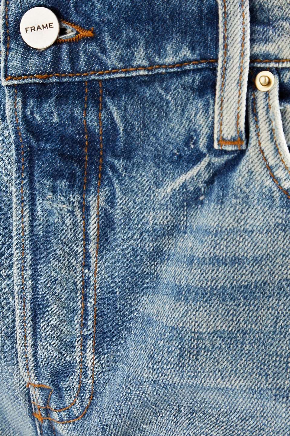 FRAME LE SLOUCH DISTRESSED STRAIGHT-LEG JEANS 3074457345632638238
