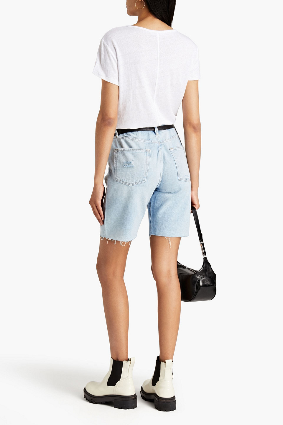  Frame - Jeansshorts In Distressed-optik - Blau - 23 