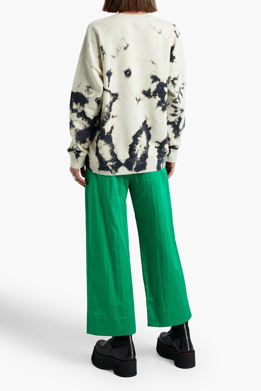 STELLA MCCARTNEY Bleached printed cotton-jersey sweatshirt
