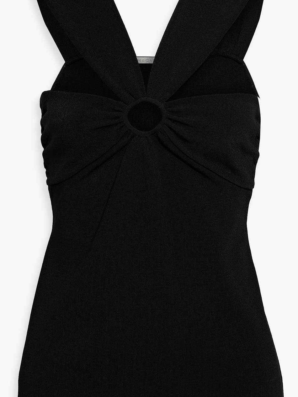 cutout stretch-knit top