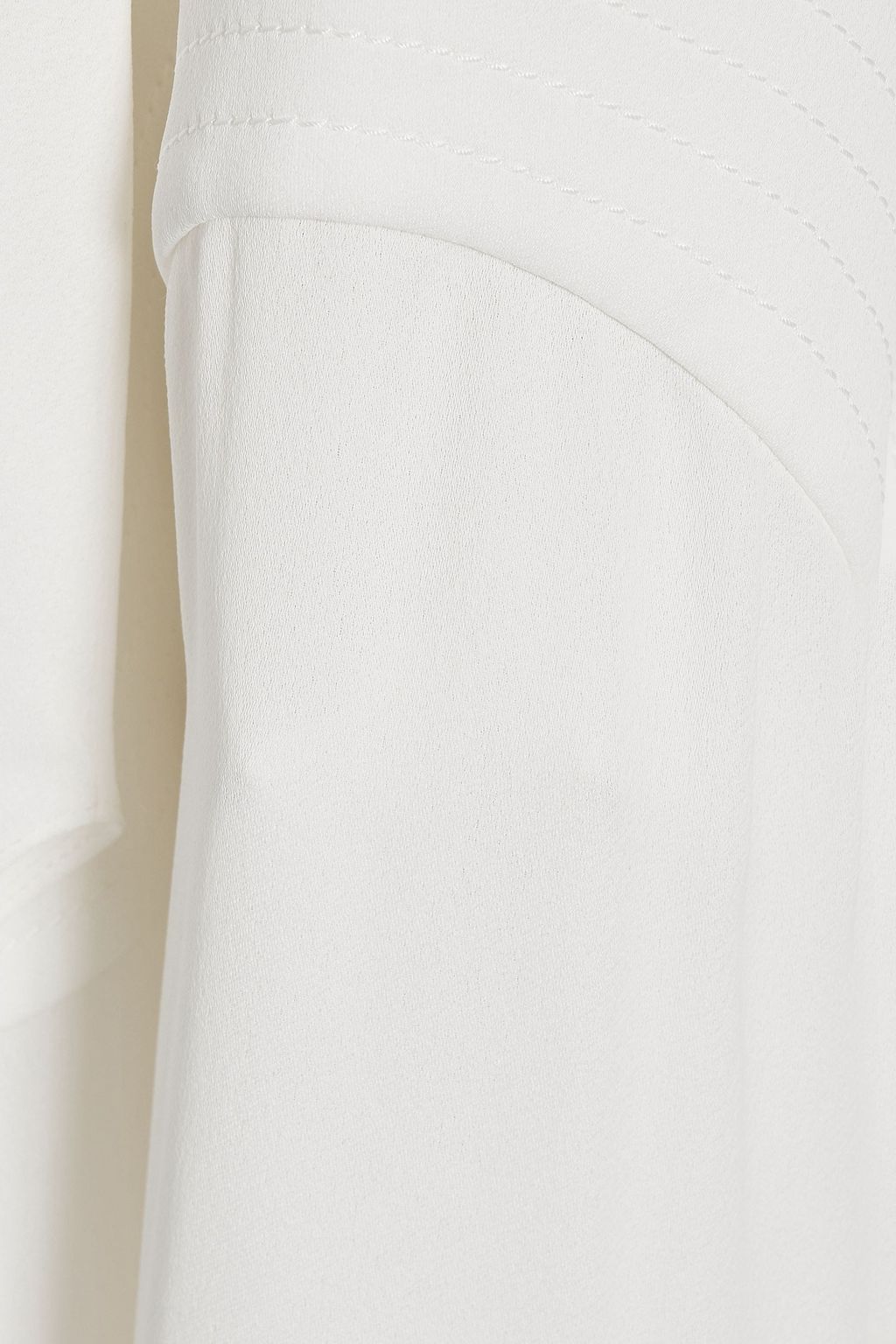 STELLA MCCARTNEY Gathered cutout crepe midi dress