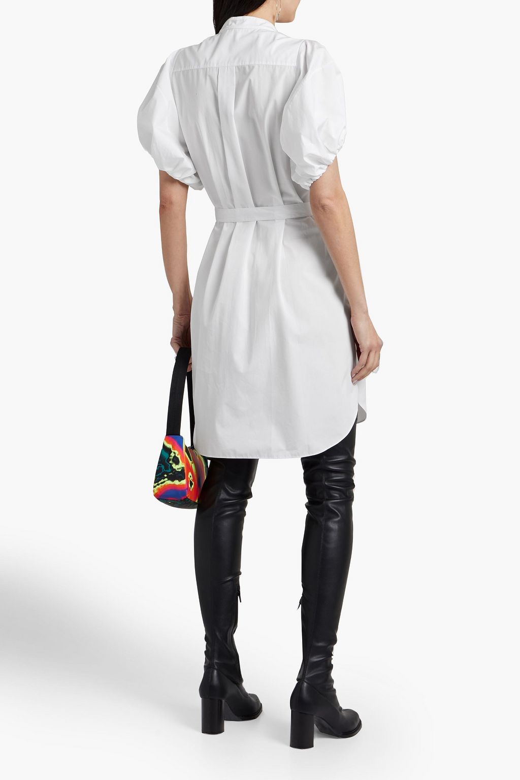 STELLA MCCARTNEY Belted cotton-poplin dress
