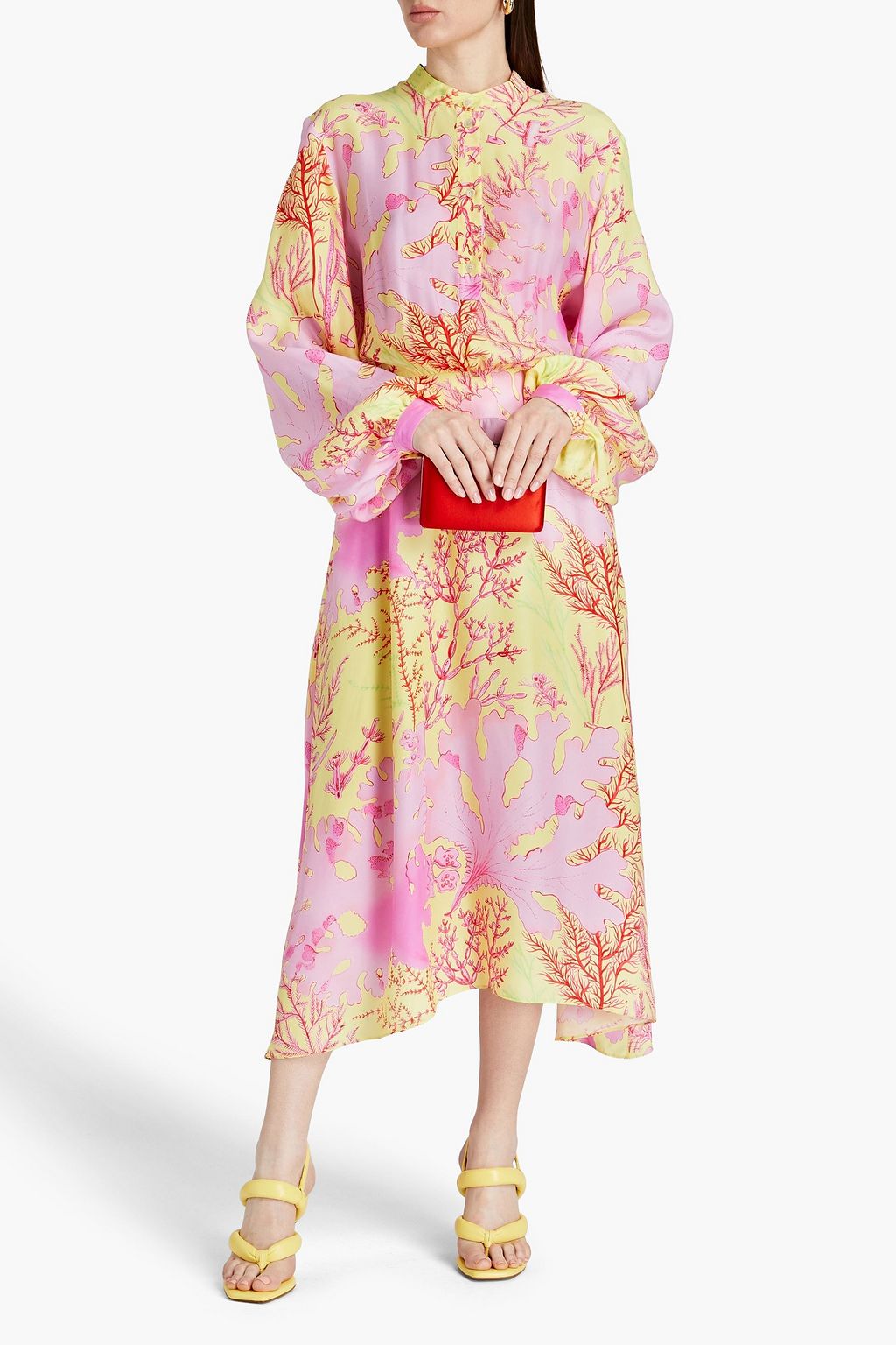 STELLA MCCARTNEY Alyssa asymmetric printed silk dress