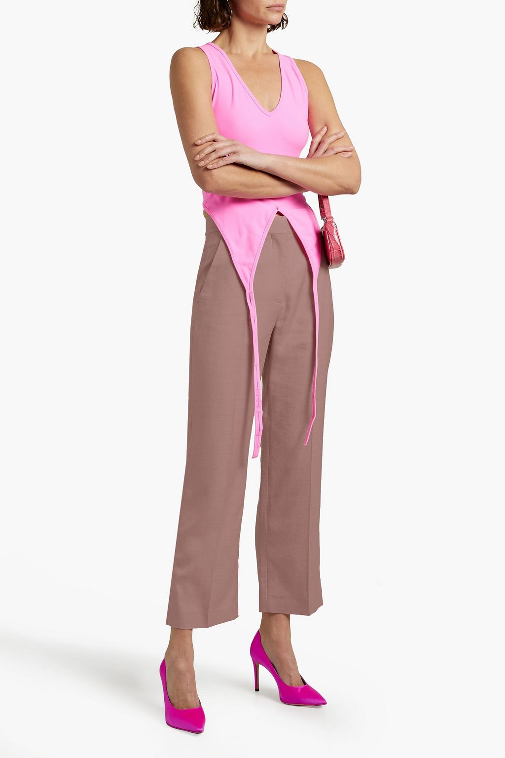 STELLA MCCARTNEY Slub woven straight-leg pants