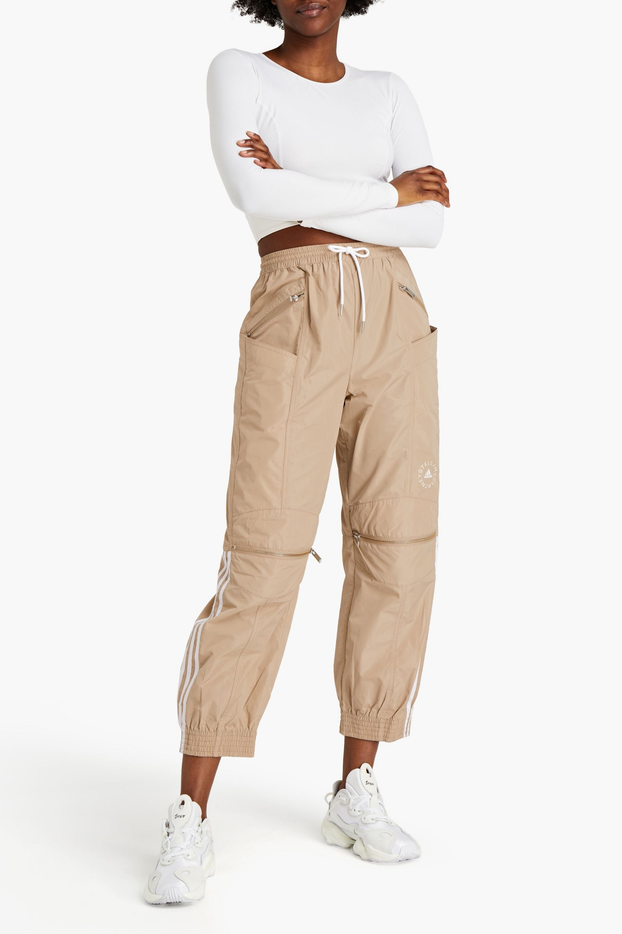 Stella McCartney Cropped shell track pants