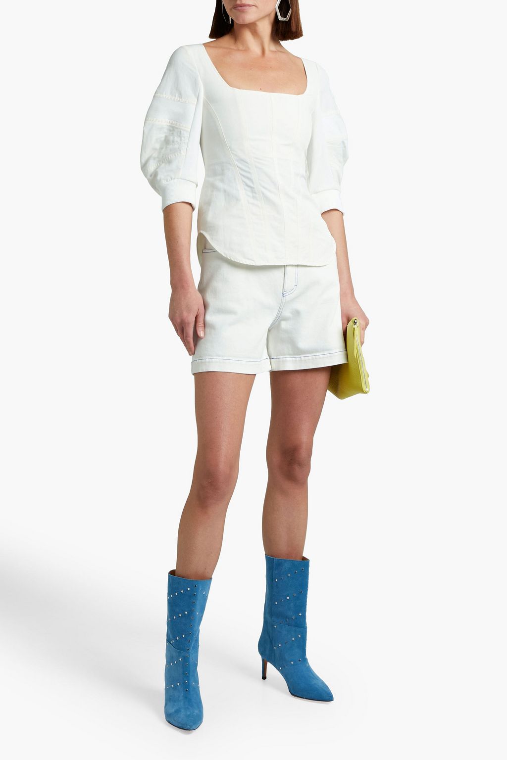 STELLA MCCARTNEY 니트 패널 트윌 탑