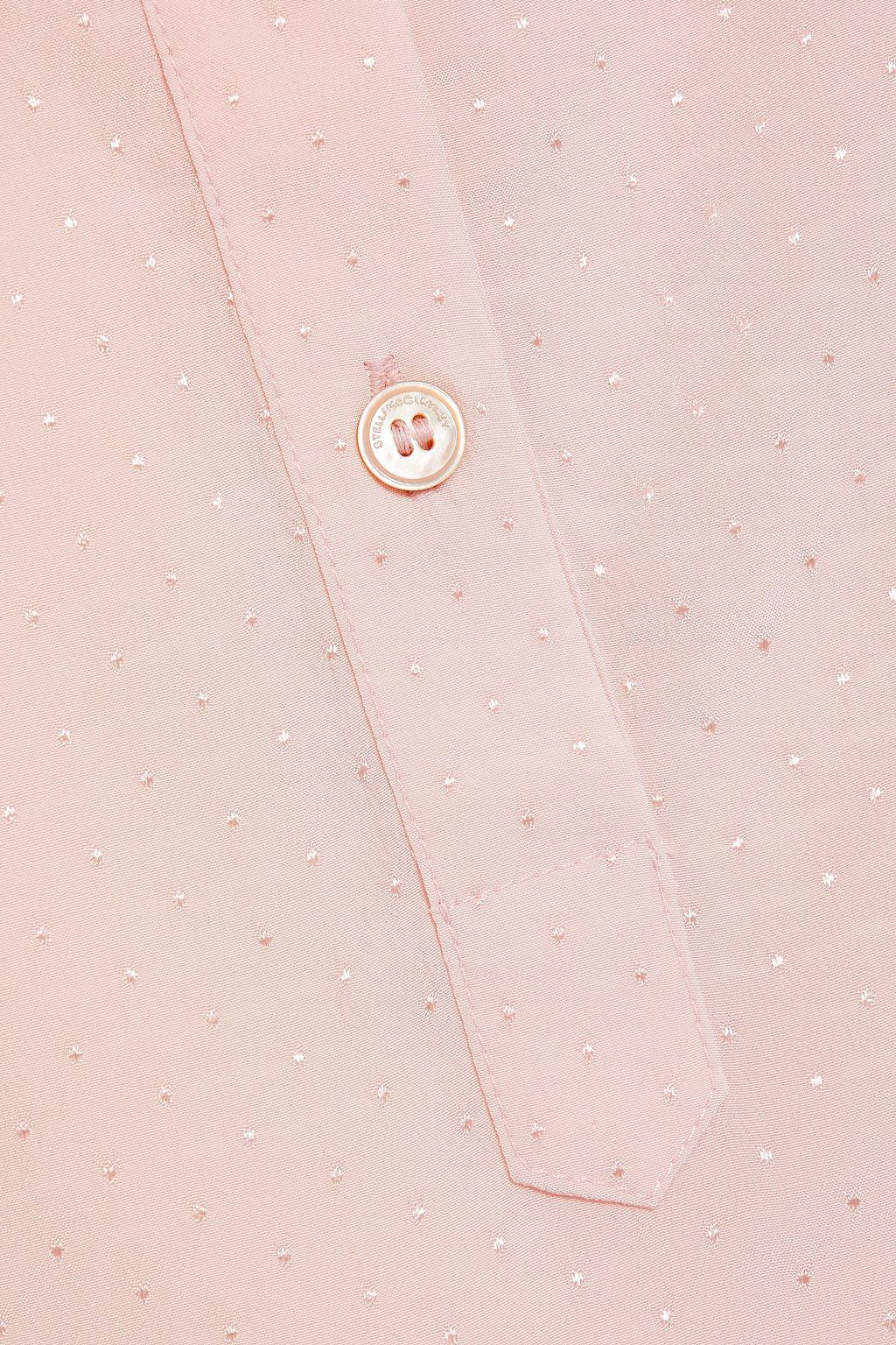 STELLA MCCARTNEY Swiss-dot crepe de chine shirt