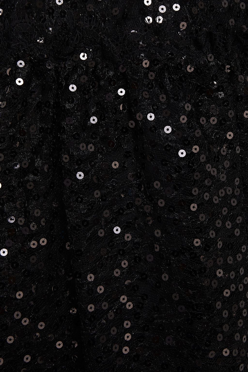 SIMKHAI Tie-detailed sequined lace mini dress